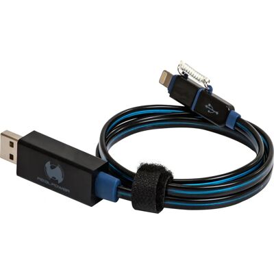 Cavo Lightning USB RealPower - 74,5cm - Blu - Cavo dati e ricarica Cavo Lightning USB RealPower - 74,5cm - Blu - Cavo dati e ricarica