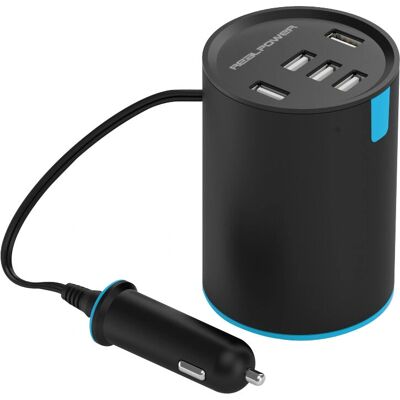Ultron 195445 Car Charger - 5 USB Ports - Universal Black Ultron 195445 Car Charger - 5 USB Ports - Universal Black