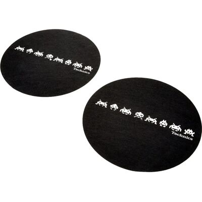Technics Model 60687 Space Invaders Slipmat Pair Technics Model 60687 Space Invaders Slipmat Pair