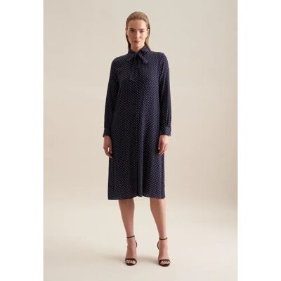 Seidensticker Blau gepunktetes Midikleid - Kleid Seidensticker Blau gepunktetes Midikleid - Kleid