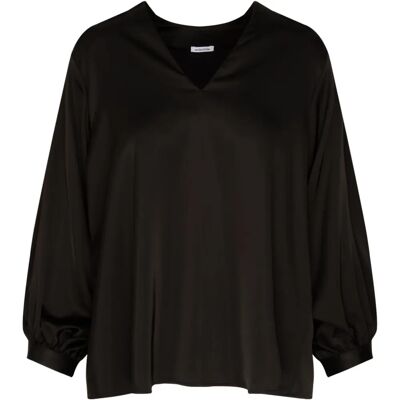 SEIDENSTICKER Rose Noire - Chemisier Femme, Taille M (38), Uni, Col en V, Manche Longue - Chemisiers SEIDENSTICKER Rose Noire - Chemisier Femme, Taille M (38), Uni, Col en V, Manche Longue - Chemisiers