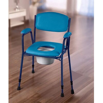 REHAFORUM MEDICAL Toilettenstuhl - Höhenverstellbar, Blau REHAFORUM MEDICAL Toilettenstuhl - Höhenverstellbar, Blau