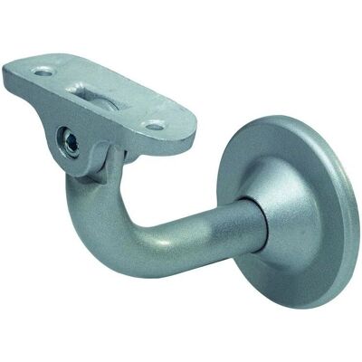 Kws 4511 Soporte de pasamanos - Montaje en pared de aluminio plateado Kws 4511 Soporte de pasamanos - Montaje en pared de aluminio plateado