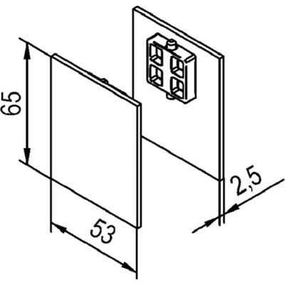 HELM Modell - Abdeckkappen - Aluminium - 53x65mm HELM Modell - Abdeckkappen - Aluminium - 53x65mm