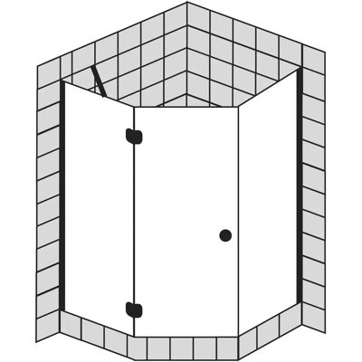 Sprinz Fortuna Fünfeck-Dusche - Teilgerahmt Sprinz Fortuna Fünfeck-Dusche - Teilgerahmt