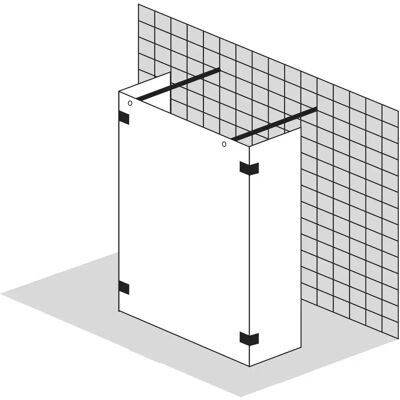 Sprinz Walk-In Dusche - Zwei Seitenpaneele Sprinz Walk-In Dusche - Zwei Seitenpaneele