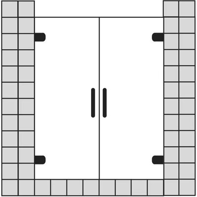 Sprinz Omega 150 Doppel-Pendeltüren - Sicherheitsglas, Beschichtet, 2 Türen Sprinz Omega 150 Doppel-Pendeltüren - Sicherheitsglas, Beschichtet, 2 Türen