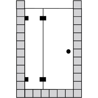 Sprinz Granat Pendeltür - Rahmenlose, Pendeltür, Festteil Sprinz Granat Pendeltür - Rahmenlose, Pendeltür, Festteil