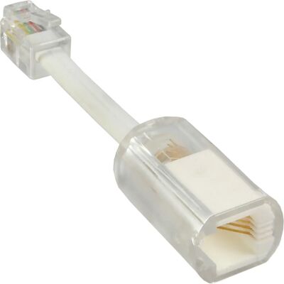 InLine 18890 RJ10 Transparent Telephone Cable - telephone cable InLine 18890 RJ10 Transparent Telephone Cable - telephone cable