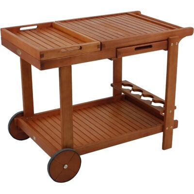 GARDEN PLEASURE HAYWARD Carrello da servizio - Legno di eucalipto, 100x60x76cm GARDEN PLEASURE HAYWARD Carrello da servizio - Legno di eucalipto, 100x60x76cm