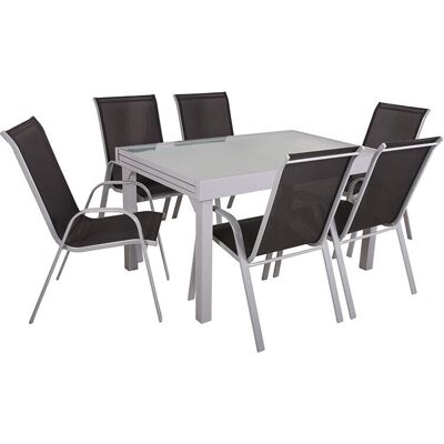 GARDEN PLEASURE LOLA Gartentisch - Grau, ausziehbar, wetterfest, 90x90/180x75 cm GARDEN PLEASURE LOLA Gartentisch - Grau, ausziehbar, wetterfest, 90x90/180x75 cm