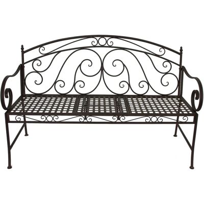 Gartenbank GARDEN PLEASURE Saket - Schwarz, Wetterfest, Metall, 146cm Gartenbank GARDEN PLEASURE Saket - Schwarz, Wetterfest, Metall, 146cm