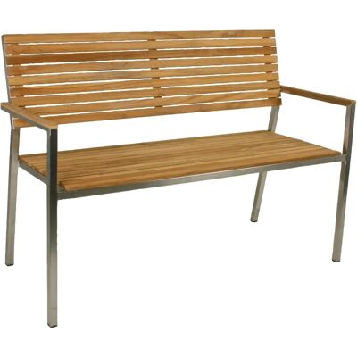 Garden Pleasure Denver Teak Edelstahl 2-Sitzer Garden Pleasure Denver Teak Edelstahl 2-Sitzer