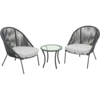 Garden Pleasure Piräus Ensemble de Repas Extérieur - Gris - Publicité Garden Pleasure Piräus Ensemble de Repas Extérieur - Gris - Publicité