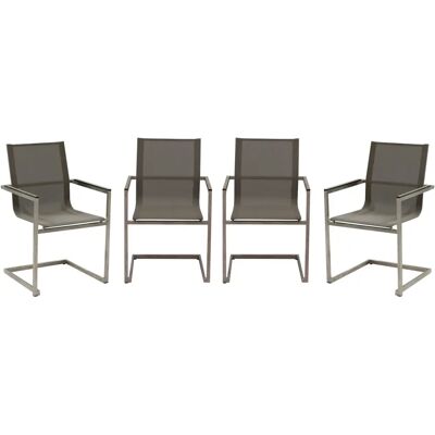 Chaises de Jardin Garden Pleasure Sienna Taupe - Ensemble de 4 - Publicité Chaises de Jardin Garden Pleasure Sienna Taupe - Ensemble de 4 - Publicité