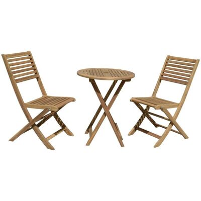 Garden Pleasure IBARRA Balkonset Teak-Look - Sitzmöbel-Set Garden Pleasure IBARRA Balkonset Teak-Look - Sitzmöbel-Set