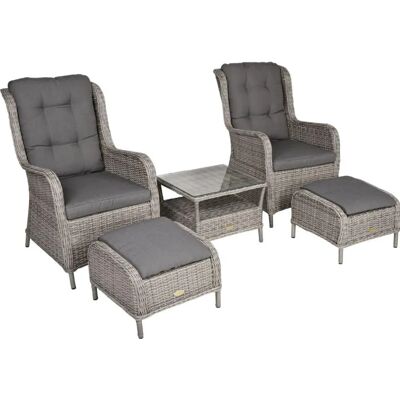 Garden Pleasure Valencia Antikgrau Outdoor Lounge Set - Gartenmöbel-Set Garden Pleasure Valencia Antikgrau Outdoor Lounge Set - Gartenmöbel-Set