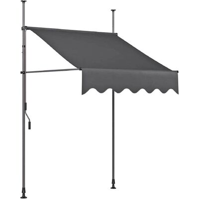 Garden Pleasure Klemmmarkise anthracite 200x120cm - Parasol - Publicité Garden Pleasure Klemmmarkise anthracite 200x120cm - Parasol - Publicité