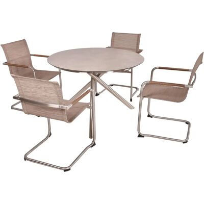 GARDEN PLEASURE SIENNA Gartenmöbelset - Moderne Außen Tisch & Stühle GARDEN PLEASURE SIENNA Gartenmöbelset - Moderne Außen Tisch & Stühle