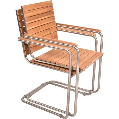 Garden Pleasure Denver Gartenstühle - Witterungsbeständig, Teak & Stahl Garden Pleasure Denver Gartenstühle - Witterungsbeständig, Teak & Stahl