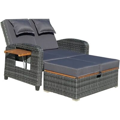 Garden Pleasure BARI Verstellbares Outdoor-Sofa - Gartenliege Garden Pleasure BARI Verstellbares Outdoor-Sofa - Gartenliege