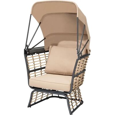 Garden Pleasure PAROS Beiger Relaxsessel - Outdoor Garden Pleasure PAROS Beiger Relaxsessel - Outdoor