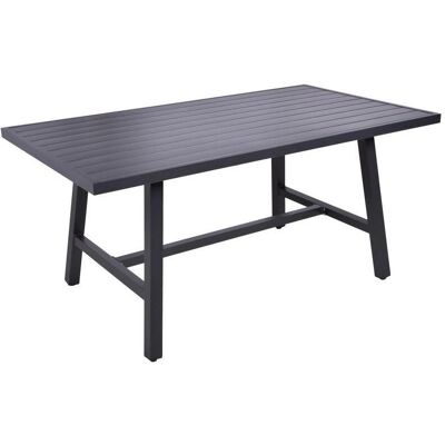 Garden Pleasure DENIA Schwarzer rechteckiger Gartentisch - Gartentisch Garden Pleasure DENIA Schwarzer rechteckiger Gartentisch - Gartentisch
