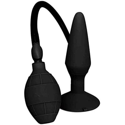Plug Anal Inflable de Silicona Grande - Negro Plug Anal Inflable de Silicona Grande - Negro