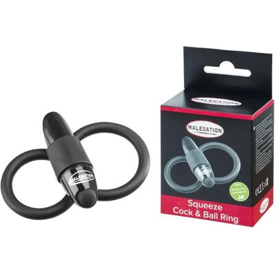 Malesation Vibrating Cock & Ball Ring - Punainen Malesation Vibrating Cock & Ball Ring - Punainen