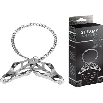 Steamy Shades Endurance Butterfly Nipple Clamps - Nipple Clamps Steamy Shades Endurance Butterfly Nipple Clamps - Nipple Clamps