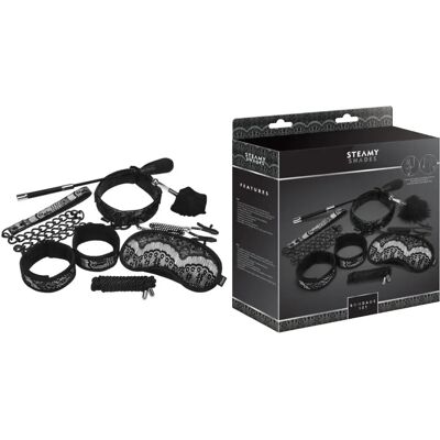 Set Bondage Steamy Shades - Kit Elegante di 8 Pezzi per BDSM Set Bondage Steamy Shades - Kit Elegante di 8 Pezzi per BDSM