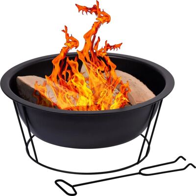 Dobar Ciotola Rotonda per Falò - Acciaio Resistente al Calore - Facile da Pulire Dobar Ciotola Rotonda per Falò - Acciaio Resistente al Calore - Facile da Pulire