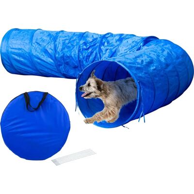 Tunnell d'Agilité DOBAR LxØ: 500x60 cm, pliable bleu Jouet pour chien - Publicité Tunnell d'Agilité DOBAR LxØ: 500x60 cm, pliable bleu Jouet pour chien - Publicité