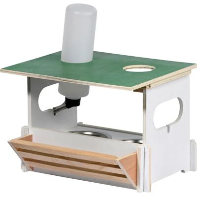 DOBAR Hopsi Futterstation für Nager - Dekor, 2 Schalen, 500ml DOBAR Hopsi Futterstation für Nager - Dekor, 2 Schalen, 500ml