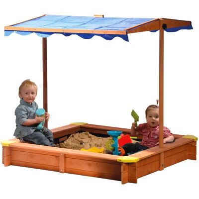 DOBAR Quadratischer Sandkasten - Wetterfest FSC-Holz - 117x117x117 cm DOBAR Quadratischer Sandkasten - Wetterfest FSC-Holz - 117x117x117 cm