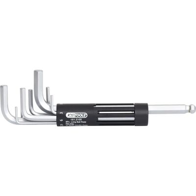 KS Tools 151.2100 Zestaw kluczy imbusowych metrycznych - Długi główka kulowa 8 szt KS Tools 151.2100 Zestaw kluczy imbusowych metrycznych - Długi główka kulowa 8 szt