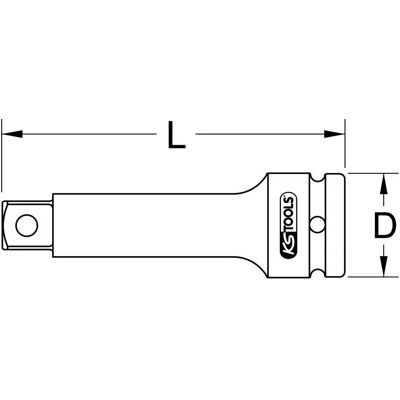KSTOOLS KS TOOLS 515.1806 Verlängerung für Schlagschrauber - Chrom-Molybdän Stahl KSTOOLS KS TOOLS 515.1806 Verlängerung für Schlagschrauber - Chrom-Molybdän Stahl