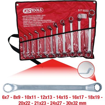 KS Tools 517.0222 Hochwertiger 11-teiliges metrisches Ringschlüssel-Set - DIN & ISO Normen KS Tools 517.0222 Hochwertiger 11-teiliges metrisches Ringschlüssel-Set - DIN & ISO Normen