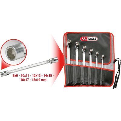 KS Tools 517.0310 Set di Chiavi a Doppia Bussola Snodate - Set di chiavi a doppia bussola snodate KS Tools 517.0310 Set di Chiavi a Doppia Bussola Snodate - Set di chiavi a doppia bussola snodate