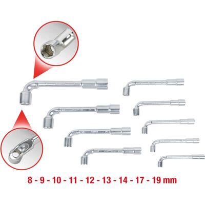 KS Tools 517.0450 - Set di chiavi a tubo, 9 pezzi KS Tools 517.0450 - Set di chiavi a tubo, 9 pezzi