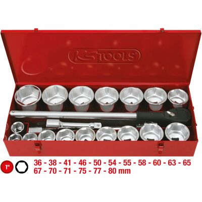 KS Tools 911.0822 Steckschlüsselsatz - 22-teilig, umschaltbar, Chrom-Vanadium KS Tools 911.0822 Steckschlüsselsatz - 22-teilig, umschaltbar, Chrom-Vanadium