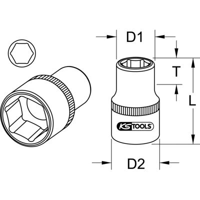 KS Tools 911.1036 zestaw nasadek - Sześciokątny, 36mm, 1 cal, Krótki - Zestaw narzędzi KS Tools 911.1036 zestaw nasadek - Sześciokątny, 36mm, 1 cal, Krótki - Zestaw narzędzi