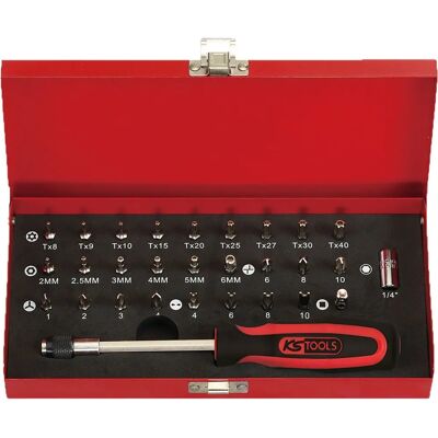 KS Tools 911.2029 Nickel 29-delars set med skruvmejslar - Skruvmejsel, 1/4" KS Tools 911.2029 Nickel 29-delars set med skruvmejslar - Skruvmejsel, 1/4"