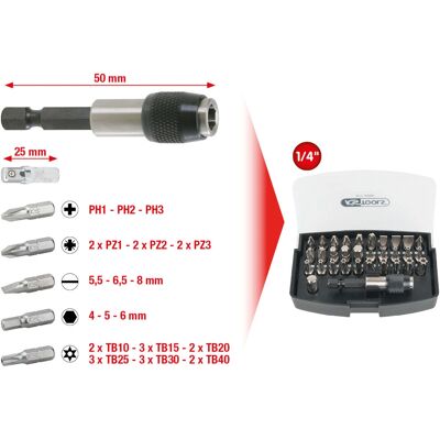 KS Tools 911.2060 Skruvmejselsats - 32 delar KS Tools 911.2060 Skruvmejselsats - 32 delar