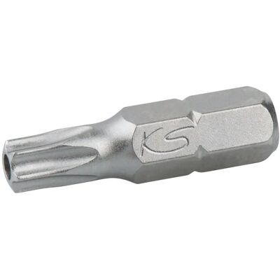 KS TOOLS 1/4'' Torx Inserto con foro - 25mm - Acciaio S2 KS TOOLS 1/4'' Torx Inserto con foro - 25mm - Acciaio S2