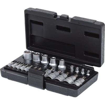 KS Tools 911.4307 Socket Set - 21 pcs, Chrome Vanadium, Satin Finish KS Tools 911.4307 Socket Set - 21 pcs, Chrome Vanadium, Satin Finish
