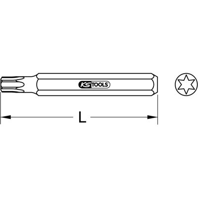 KS Tools T15 Nickel-SchraubBit - 75mm KS Tools T15 Nickel-SchraubBit - 75mm