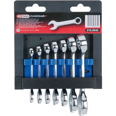 KS Tools 518.0040 Zestaw kluczy ChromePlus - 7 sztuk, metryczne 10-19mm KS Tools 518.0040 Zestaw kluczy ChromePlus - 7 sztuk, metryczne 10-19mm