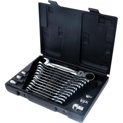 KS Tools 503.4868 Ratchet Wrench Set - 18 Piece, Chrome Vanadium Steel KS Tools 503.4868 Ratchet Wrench Set - 18 Piece, Chrome Vanadium Steel