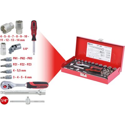 KS Tools 917.4030 Steckschroevenset - 30 stuks KS Tools 917.4030 Steckschroevenset - 30 stuks